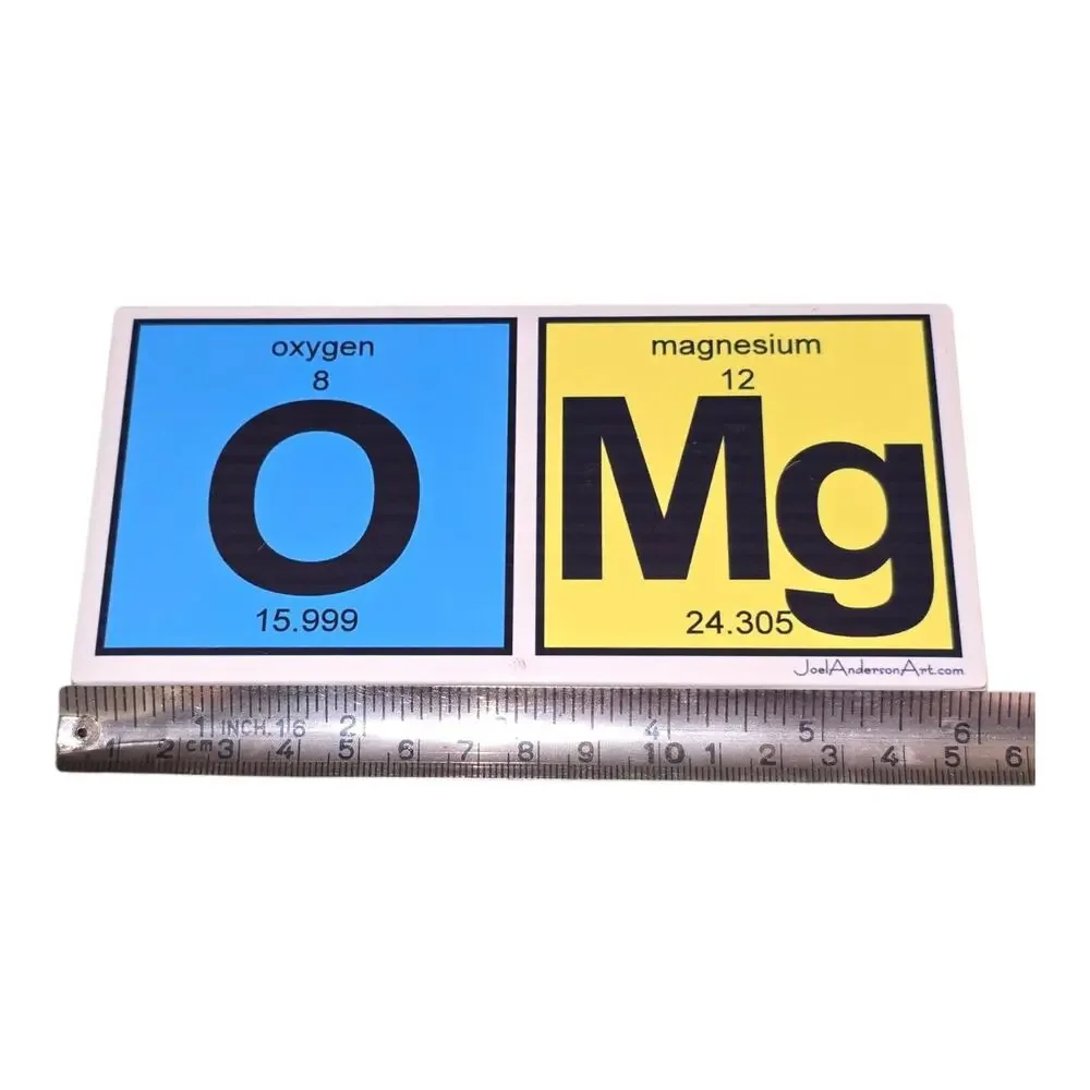 Joel Anderson Art OMG Periodic Table Decor Ceramic Tile Oxygen Magnesium SIGNED